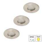 3 spotjes nikkel | IP65 inbouwspot LED badkamer | 3.5W 3000K, Nieuw, Modern, Plafondspot of Wandspot, Verzenden