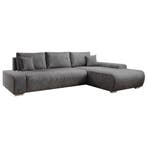 Sofa Iseo - Rechts - Met slaapfunctie - Donkergrijs, Verzenden, Nieuw