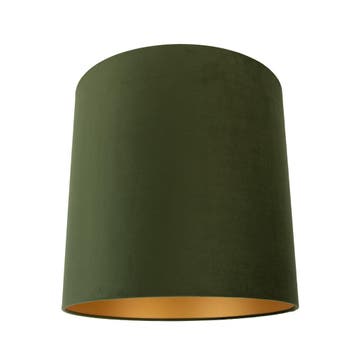 Velours lampenkap groen 40/40/40 met gouden binnenkant, Huis en Inrichting, Lampen | Lampenkappen, Verzenden, Nieuw, Groen