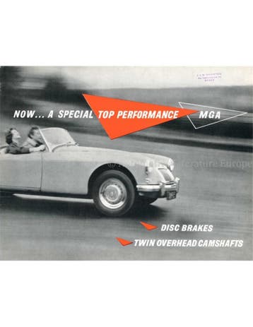1958 MG MGA BROCHURE ENGELS, Boeken, Nieuw, Author