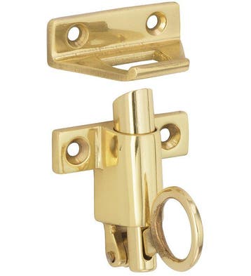 Raamknip Elegant met sluitplaat messing ongelakt, Verzenden, Nieuw