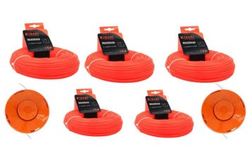 7 Delige Voordeelset - 5x Kibani Maaidraad - 2x Draadkop, Nieuw
