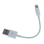 Lightning USB Kabel voor iPhone - iPad - iPod -  10cm Wit, Verzenden, Nieuw, Dock of Kabel, Nano