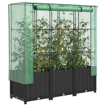 vidaXL Plantenbak verhoogd met kashoes 120x40x138 cm, Verzenden, Nieuw, Minder dan 60 cm, 60 cm of meer