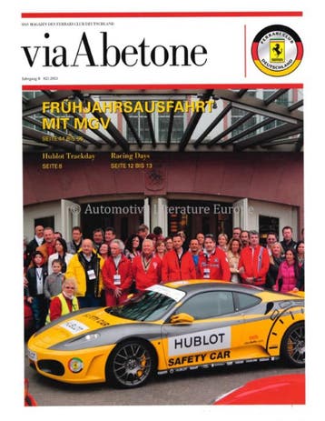 2013 VIA ABETONE, FERRARI CLUB DEUTSCHLAND 34 MAGAZINE, Nieuw, Ferrari, Author