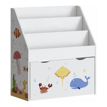 Kinderrek Aarnskona wit met Aqua Dream motief [en.casa], Verzenden, Nieuw