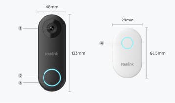 Reolink D340P Smart 2K+ PoE Video deurbel met, Ophalen of Verzenden, Nieuw