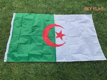Algerijnse Vlag 90x150cm Polyester - Hoge Kwaliteit, Verzenden, Nieuw