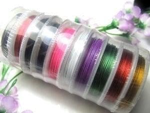 10 rollen mix RVS Rijgdraad met nylon coating 10 meter pe..., Hobby en Vrije tijd, Ophalen of Verzenden, Nieuw, Kraal