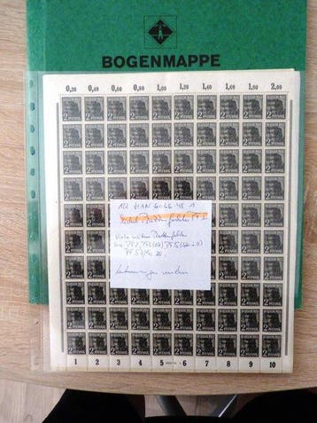 Duitsland 1946/1949 - Bladenmappe voor 15 vellen,, Gestempeld