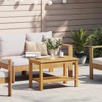 vidaXL Bijzettafel Olie naturel 70 x 40 x 45 cm Massief, Minder dan 50 cm, Verzenden, Nieuw, Minder dan 50 cm