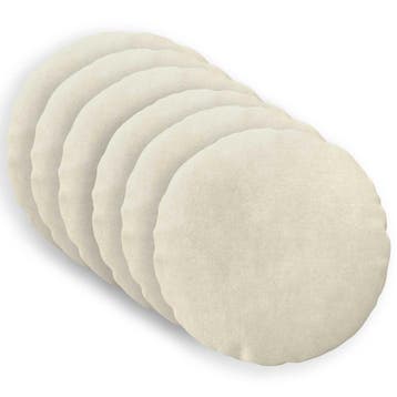 vidaXL Kussensloop 6 pcs HEERLEN Crèmekleurig Ø 60 cm, Verzenden, Nieuw