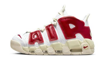 Nike Air More Uptempo White Red Sail (W}, Nieuw