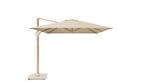 Challenger T1 premium parasol 400x300 cm teak champagne met, Tuin en Terras, Parasols, Ophalen of Verzenden, Nieuw
