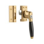 Raamsluiting met slot en ventilatiestand rechts messing g..., Ophalen of Verzenden, Nieuw, Koper of Messing, Schuif of Grendel