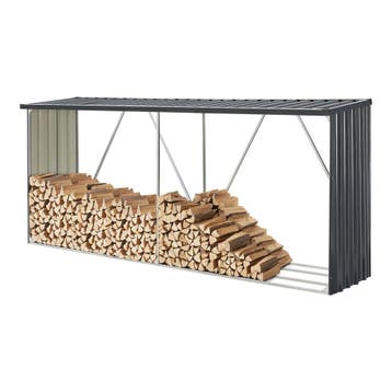 [casa.pro] Stalen brandhout rek Kalmar houtopslag 352x80x152, Verzenden