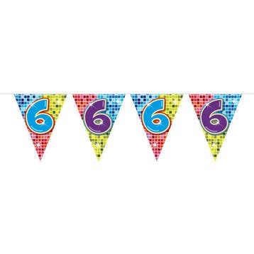Vlaggenlijn 6 Jaar Birthday Blocks - 6 Meter, Ophalen of Verzenden, Nieuw