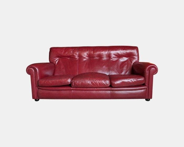 Sofa - Leder - vrouw, Antiek en Kunst, Curiosa en Brocante