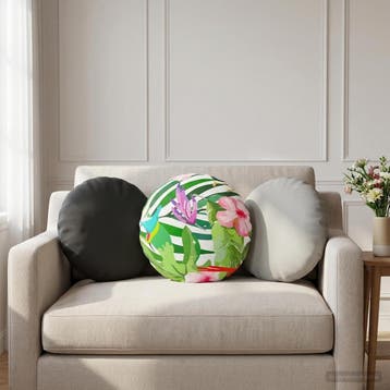 vidaXL Kussensloop 2 pcs HEERLEN Antraciet Ø 40 cm Polyester, Verzenden, Nieuw