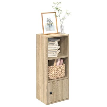 vidaXL Boekenkast 31x24x77 cm bewerkt hout sonoma, Huis en Inrichting, Minder dan 50 cm, Verzenden, Nieuw, Minder dan 100 cm