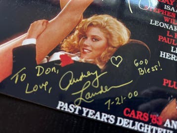 Playboy - Gesigneerde cover Audrey + Judy Landers, Verzamelen, Ophalen of Verzenden, Nieuw, Foto of Kaart, Gesigneerd