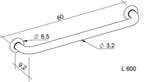 Wandbeugel RVS 60 cm, Diversen, Ophalen of Verzenden, Nieuw