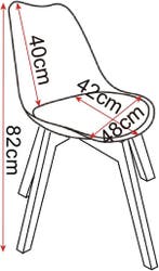 24goodz Eetkamerstoel 4-delige Set - Ergonomisch Ontwerp - S, Huis en Inrichting, Stoelen, Verzenden, Nieuw