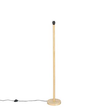 Landelijke vloerlamp hout zonder kap - Mels, Huis en Inrichting, Lampen | Vloerlampen, Verzenden, Nieuw, Hout, Landelijk