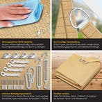 Schaduwdoek - Zonnezeil - Rechthoekig - 5x7 m - Zand - KESSE, Verzenden, Zo goed als nieuw