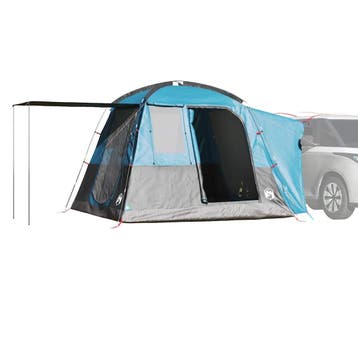 vidaXL Autotent 4-persoons waterdicht blauw, Verzenden, Nieuw, Tot en met 2