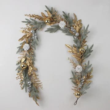Luxe Kerstkrans voor Buitendeur - Goud, Denneappel & Rattan, Verzenden, Nieuw