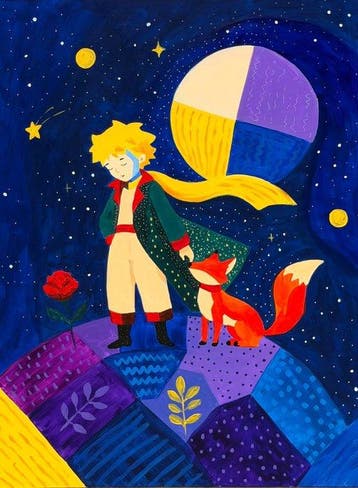Adri Q 120 x 90 cm - El Viaje del Principito junto al Zorro