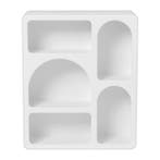 5 vakkenkast Zaha organic - MDF - wit - 48x40x15 cm, Verzenden, Nieuw