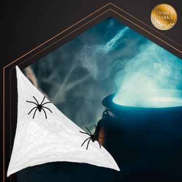 Ruhhy Halloween spinnenweb met 2 spinnen rekbaar kunstweb..., Ophalen of Verzenden, Nieuw