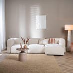 50% Korting: Scandinavische hoekbank Karla off white rechts, Ophalen, Zo goed als nieuw, Stof, Scandinavisch, Japandi, Retro, Vintage, Modern