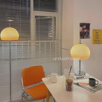 Retro Vloerlamp Mushroom Glas Gradient Oranje - Bauhaus Sfee, Verzenden, Nieuw