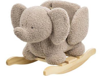 Nattou Teddy Olifant - Hobbelpaard - Zacht Zitje 59 x 45 cm, Verzenden, Nieuw