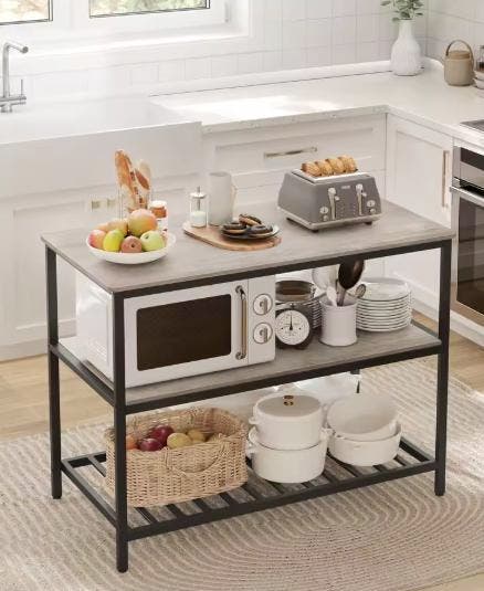 Keukeneiland 120×60 cm met 3 Planken en Metaalframe, Huis en Inrichting, Keuken | Keukenelementen, Nieuw, Verzenden