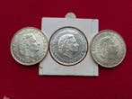 Nederland. Wilhelmina. 2 1/2 Gulden 1960, 1962 en 1966