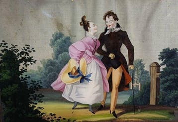 Italiaanse school (XVIII) - Scena di corteggiamento
