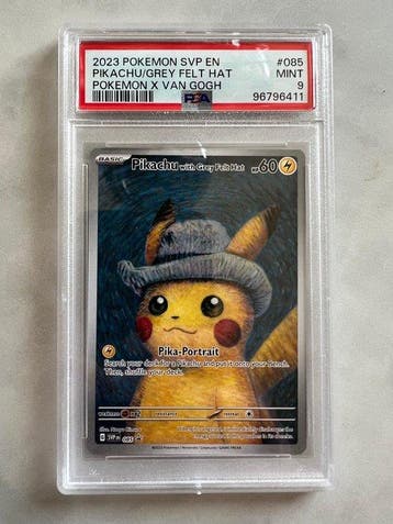 1 Graded card - Pikachu Van Gogh 085 - PSA 9, Nieuw