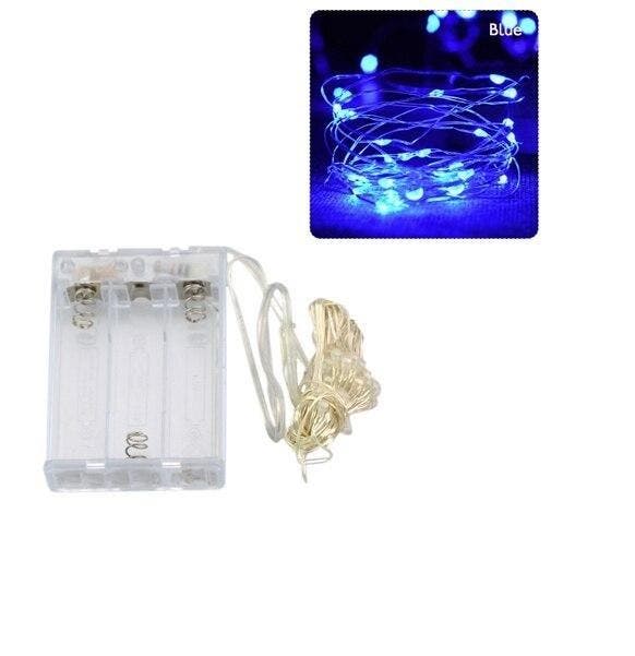 Kerstverlichting 10 Meter - Blauw - Op Batterij, Diversen, Kerst, Nieuw, Ophalen of Verzenden