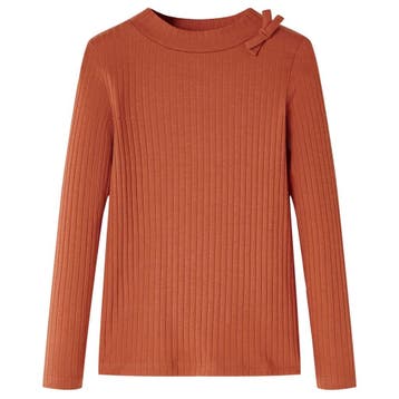 vidaXL Kindershirt met lange mouwen 104 cognackleurig, Verzenden, Nieuw