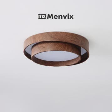 Nordic Walnoothouten LED Plafondlamp - Stijlvolle Verlichtin, Verzenden, Nieuw