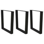 vidaXL Eettafelpoten 3 st V-vormig 80x(72-73,3) cm staal, Verzenden, Nieuw