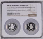 Koningin Beatrix zilveren 1 gulden 2001 Loeki + Nikkel PL69, Postzegels en Munten, Munten | Nederland, 1 gulden, Verzenden, Koningin Beatrix