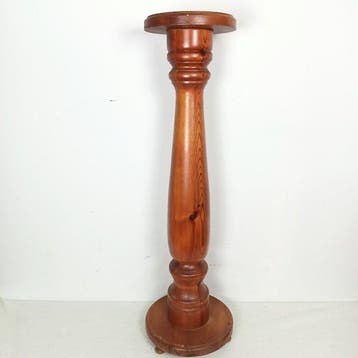 Plantentafel - Klassiek - Grenen - Erg hoge Piëdestal, Antiek en Kunst
