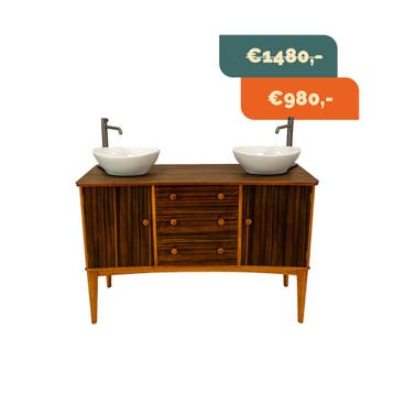 Badkamermeubel | Vintage | Walnoot |  4470, Minder dan 50 cm, 75 cm of meer, Ophalen of Verzenden, Zo goed als nieuw