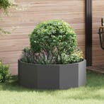 vidaXL Plantenbak Zwart 90 x 90 x 35 cm Staal, Tuin en Terras, Bloembakken en Plantenbakken, Verzenden, Nieuw, Metaal, 60 tot 100 cm