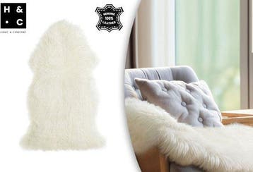 2dekans | Home&Comfort Schapenvacht - Crème - 90x60 cm -, Ophalen of Verzenden, Zo goed als nieuw, Crème